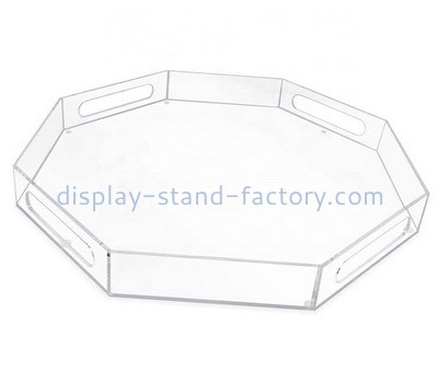 Lucite factory customize octagon acrylic serving tray STD-292