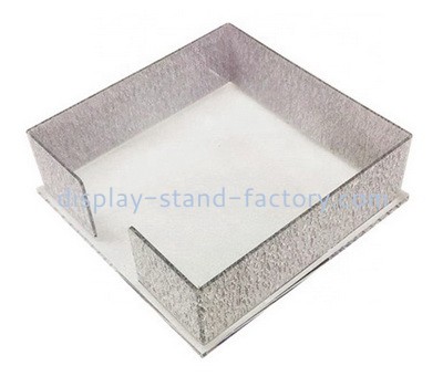 Plexiglass manufacturer customize acrylic desktop note pad holder tray STD-290