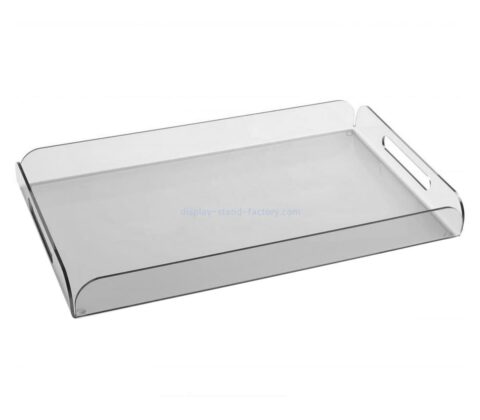 Acrylic supplier customize plexiglass serving tray with handles STD-288