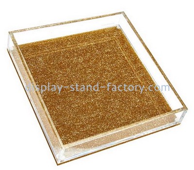 Plexiglass manufacturer customize glitter acrylic serving tray STD-279