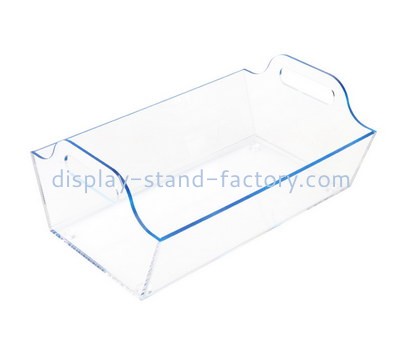 Acrylic supplier customize plexiglass organizer tray with handles STD-272