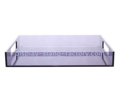 Acrylic manufacturer customize plexiglass breakfast tray with handles STD-263