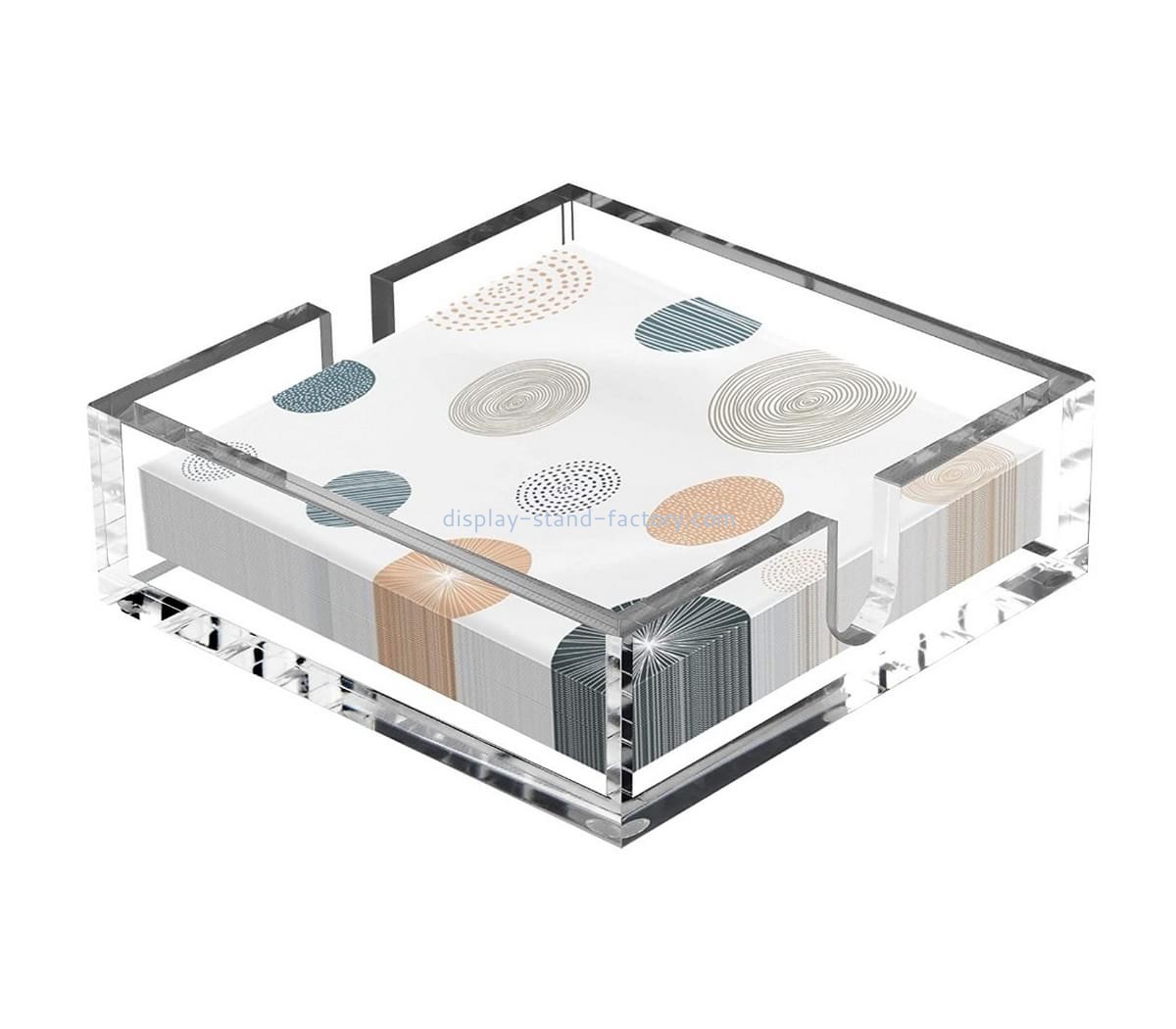 Acrylic manufacturer customize lucite luncheon napkin holder STD-262