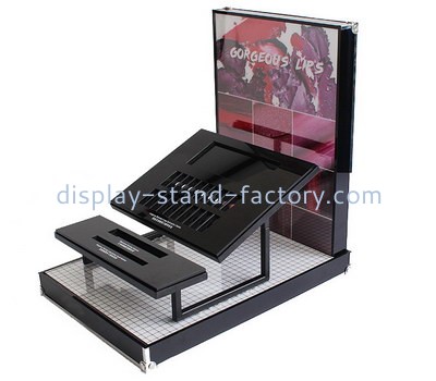 Acrylic factory customize plexiglass makeup display rack perspex cosmetic display riser NMD-738