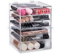 Acrylic factory customize plexiglass makeup organizer lucite cosmetic box NMD-733