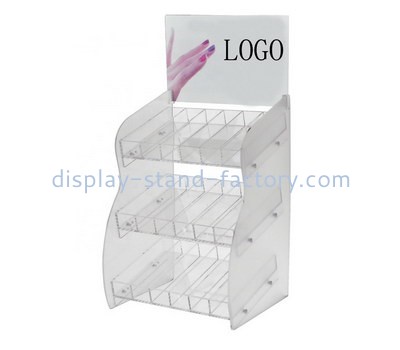 Lucite manufacturer customize acrylic cosmetics display stands plexiglass makeup display racks NMD-696