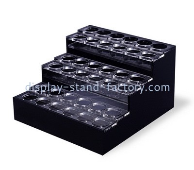 Acrylic factory customize perspex nail polish display stand plexiglass makeup display risers NMD-692