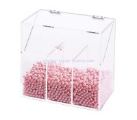 Plexiglass manufacturer customize acrylic makeup brush holder box with dustproof lid NMD-647