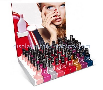 Customize acrylic nail polishing display risers plexiglass makeup display stands NMD-607