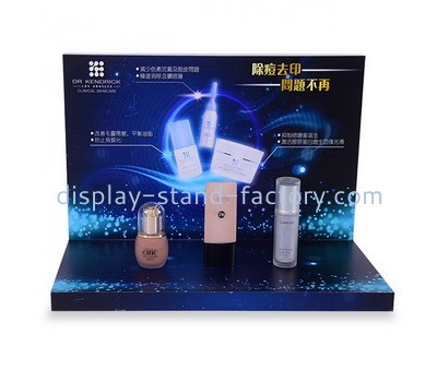 Custom plexiglass skin care display riser plexiglass cosmetic display stands NMD-604