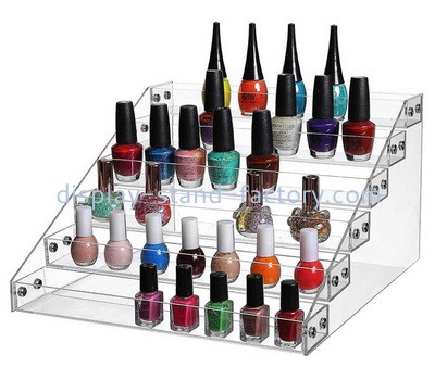 Custom acrylic nail polish organizer lucite lipstick display perspex makeup display holder NMD-544