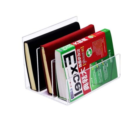 Custom acrylic desktop file sorter holder,lucite office file organizer,plexiglass book holder NBD-727