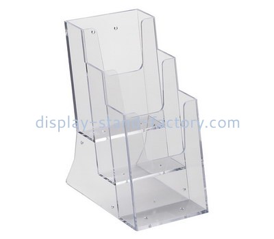 Custom 3 tiers wall acrylic brochure holder NBD-672