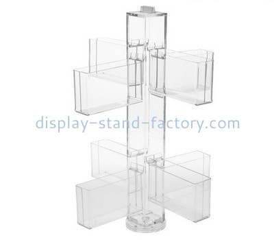 Custom 2 tiers 4 sided acrylic brocure holder NBD-665