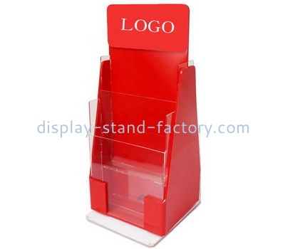 Custom table top acrylic leaflet holder with logo NBD-660