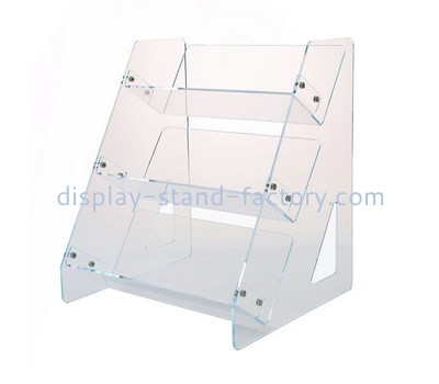 Custom 3 tiers slanted acrylic literature holder NBD-644