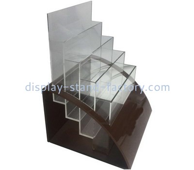 Custom 4 tiers counter top acrylic magazine holders NBD-638