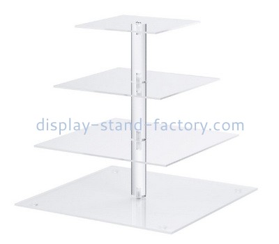 Custom 4 tiers plexiglass cake display stands NFD-350