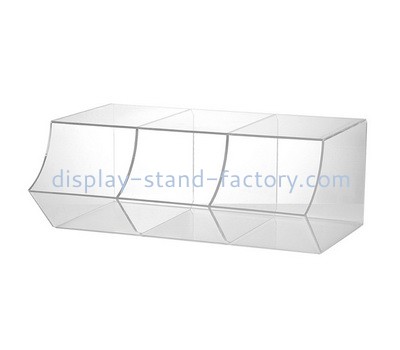 Custom 3 grids acrylic candy display case NFD-345