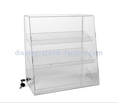 Custom 3 tiers acrylic locking bread display cabinet NFD-342