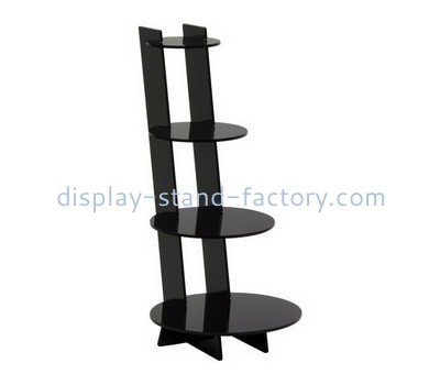 Custom 4 tiers black acrylic cake display racks NFD-341