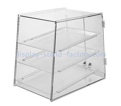 Custom 3 tiers acrylic bread display case NFD-333