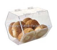 Custom acrylic double doors bread storage box NFD-329