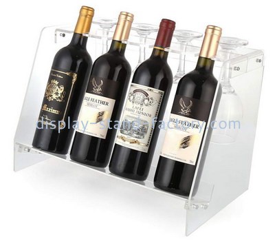 Custom acrylic wine bottles and glasses display stands NFD-312