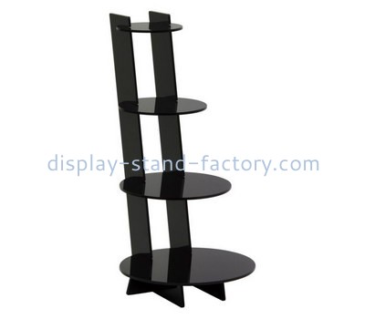 Custom 4 tiers black acrylic cake display stands NFD-292