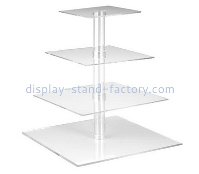 Custom 4 tiers plexiglass cake display stands NFD-289