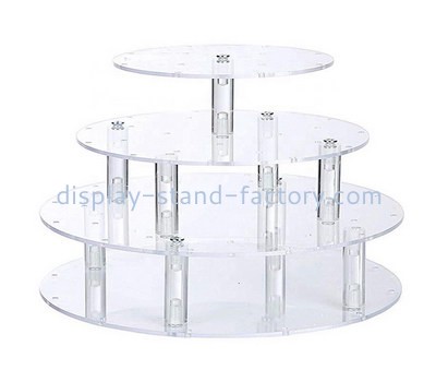 Custom 4 tiers round acrylic cake display stands NFD-284