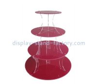 Custom tiered round acrylic cake display stands NFD-261