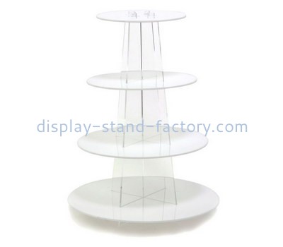 Custom 4 tiers round acrylic cake display stands NFD-254