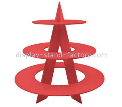 Custom 3 tiers red acrylic cupcakes display stands NFD-223