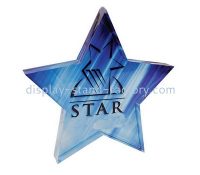 Custom laser cutting acrylic UV printing five stars block NLC-050