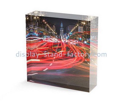 Custom laser cutting perspex UV printing photo block NLC-036