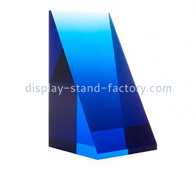 Custom laser cutting triangle blue acrylic block NLC-020