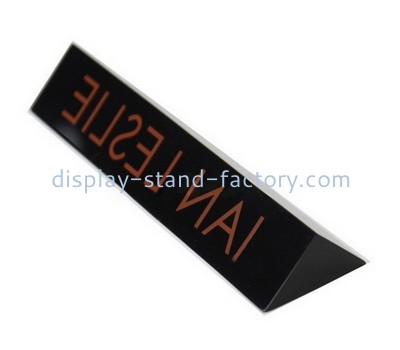 Custom triangle black acrylic block sign NBL-079