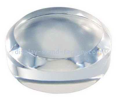 Custom round clear acrylic beveled block NBL-054