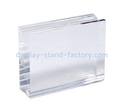 Custom clear acrylic stamp block with finger groove NBL-048