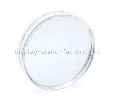 Custom round acrylic stamp block with finger groove NBL-021