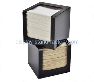 Custom restaurant black acrylic tissue box NAB-1414