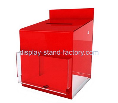 Custom acrylic election box with literature holder NAB-1343