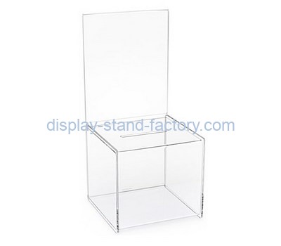 Custom clear acrylic collection box NAB-1338