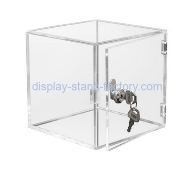 Custom clear acrylic election lockable box NAB-1335