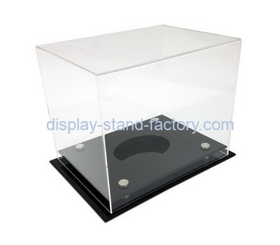 Custom clear acrylic display case with black base NAB-1300