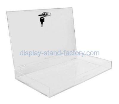 Custom flat acrylic lockable box NAB-1286