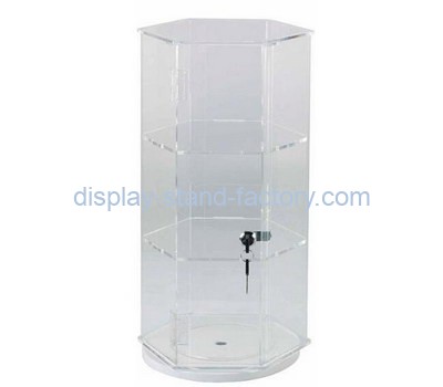 Custom hexagon lockable acrylic display cabinet NAB-1268