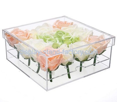 Custom clear acrylic rose box NAB-1234