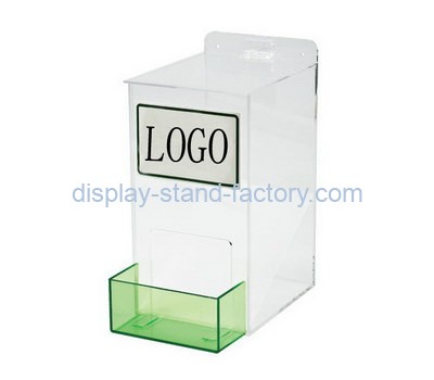 Custom clear acrylic mountable earplug dispenser NAB-1193